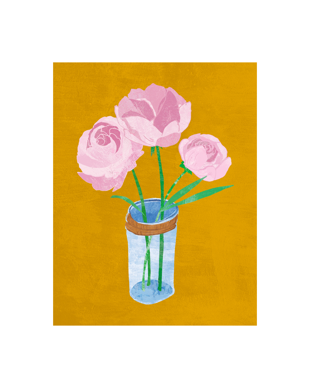 Peonies illustration by Lizzy Doe