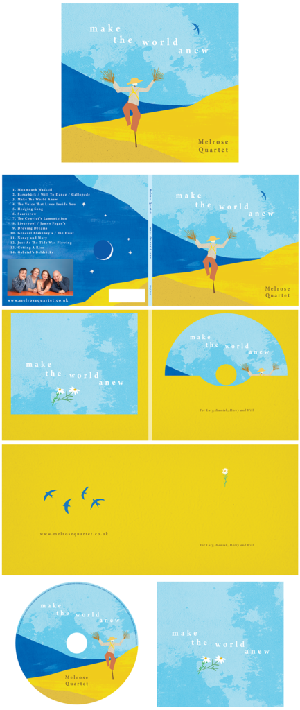 Artwork by Lizzy Doe for Melrose Quartet "Make The World Anew" CD