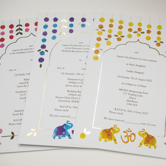 Indian wedding invitations by lizzy doe